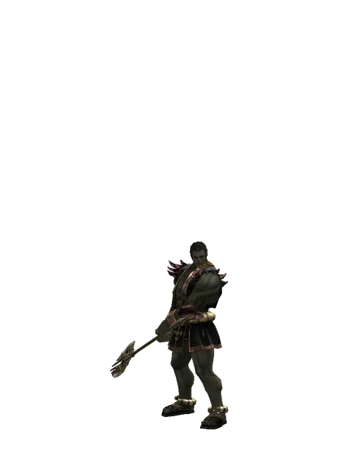 Behemoth's Tuning Fork on a male Orc fighter, front view