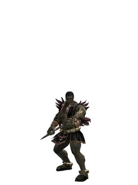Infinity Scepter on a male Orc fighter, front view