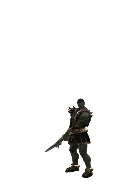 Heaven's Division on a male Orc fighter, front view