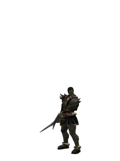 Infernal Master on a male Orc fighter, front view