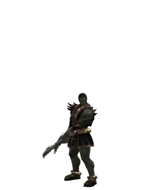 Infinity Cleaver on a male Orc fighter, front view