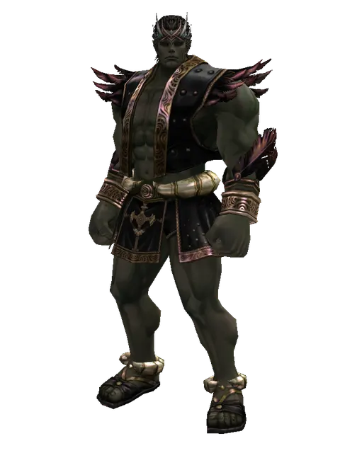 AU Karm on a male Orc fighter, front view