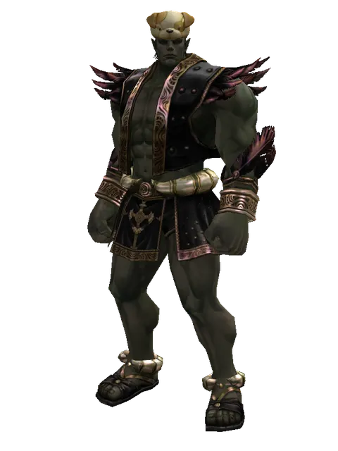 Jindo Hat (?) on a male Orc fighter, front view
