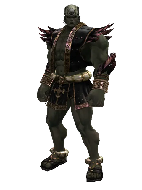 Mining Hat (?) on a male Orc fighter, front view