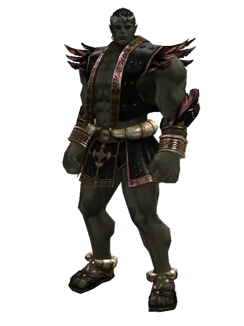 Navigation Cap (?) on a male Orc fighter, front view
