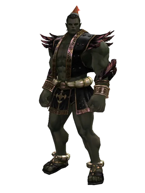Party Hat on a male Orc fighter, front view