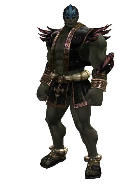 Innadril Circlet of Valor (?) on a male Orc fighter, front view