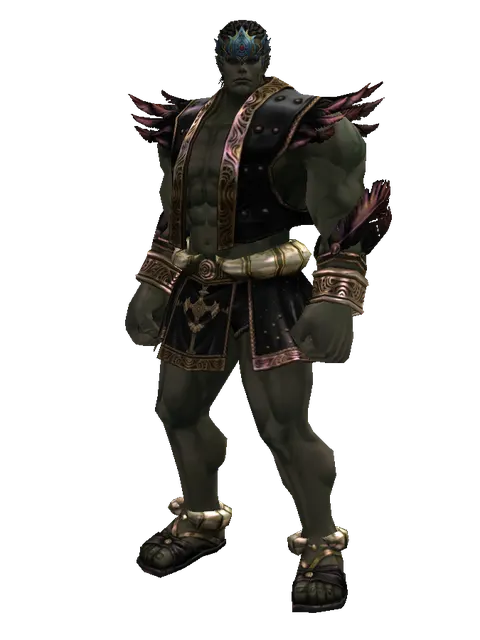 Innadril Circlet of the Marksman (?) on a male Orc fighter, front view