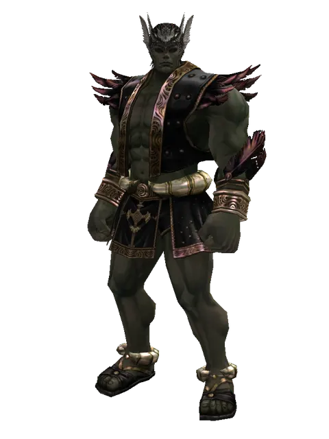 Varka Karm on a male Orc fighter, front view