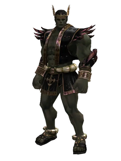Wings of Destiny Circlet on a male Orc fighter, front view