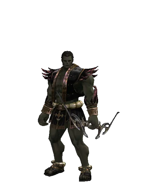Light Crossbow on a male Orc fighter, front view
