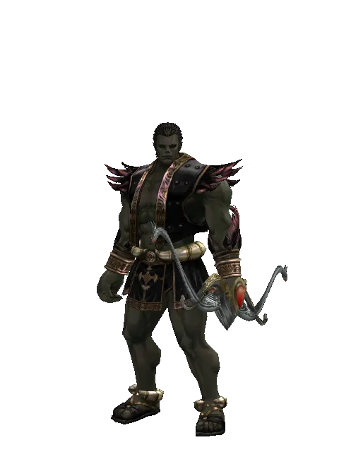 Salvation Bow on a male Orc fighter, front view