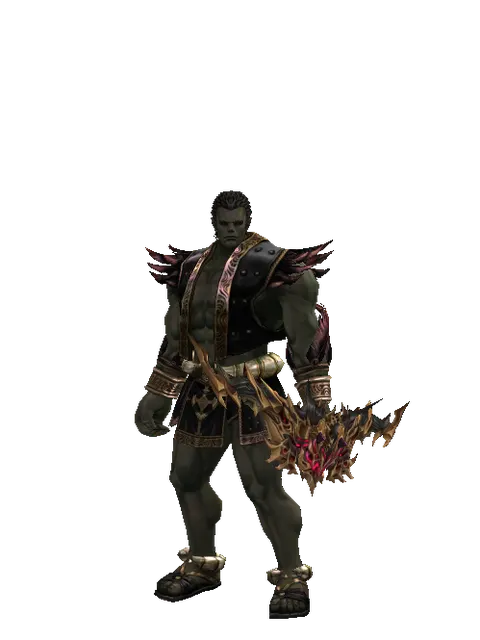 Vesper Bow on a male Orc fighter, front view