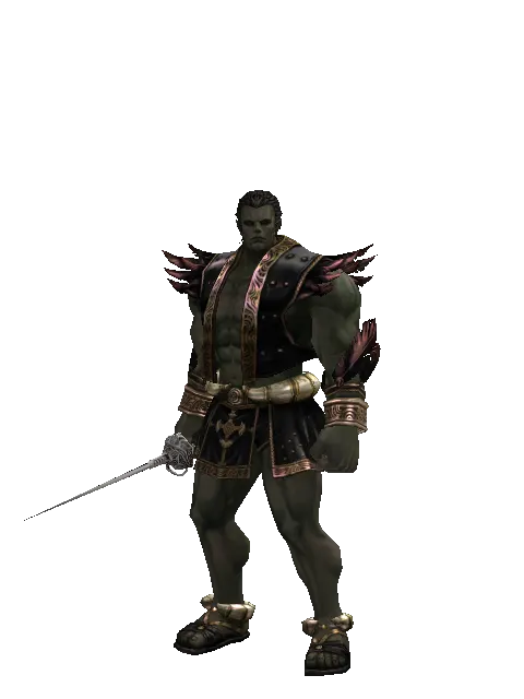 Cursed Maingauche on a male Orc fighter, front view
