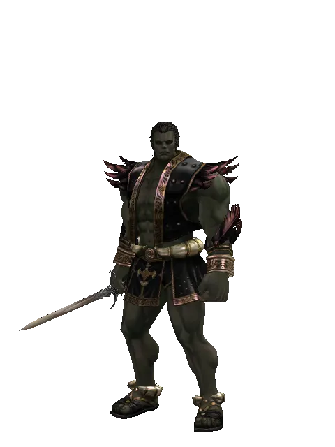 Grace Dagger on a male Orc fighter, front view