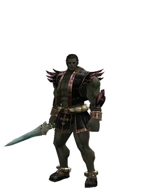 Naga Storm on a male Orc fighter, front view