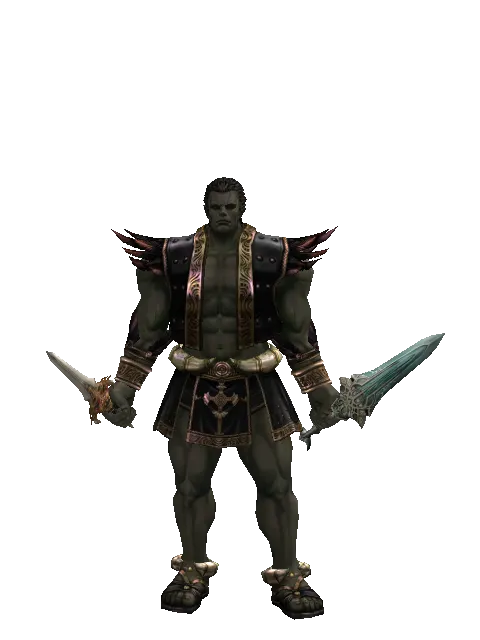 Vesper Dagger*Naga Storm on a male Orc fighter, front view