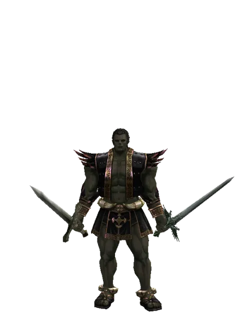 Artisan's Sword*Elven Long Sword on a male Orc fighter, front view