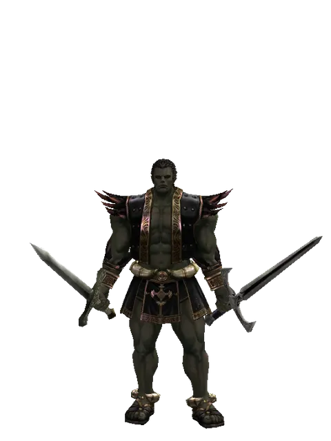 Artisan's Sword*Sword of Revolution on a male Orc fighter, front view