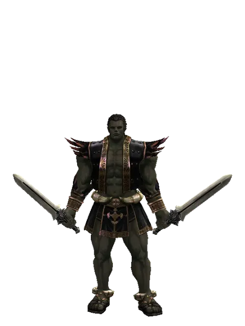 Spirit Sword*Spirit Sword on a male Orc fighter, front view