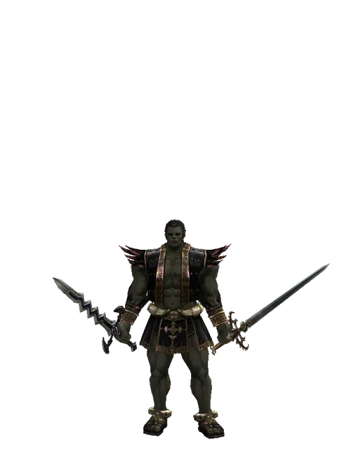 Stormbringer*Raid Sword on a male Orc fighter, front view