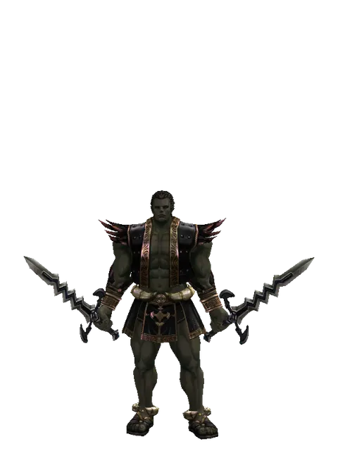 Stormbringer*Stormbringer on a male Orc fighter, front view
