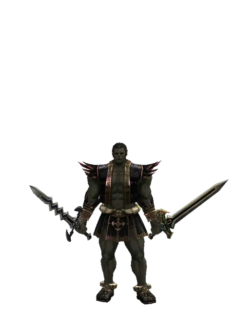 Stormbringer*Sword of Delusion on a male Orc fighter, front view