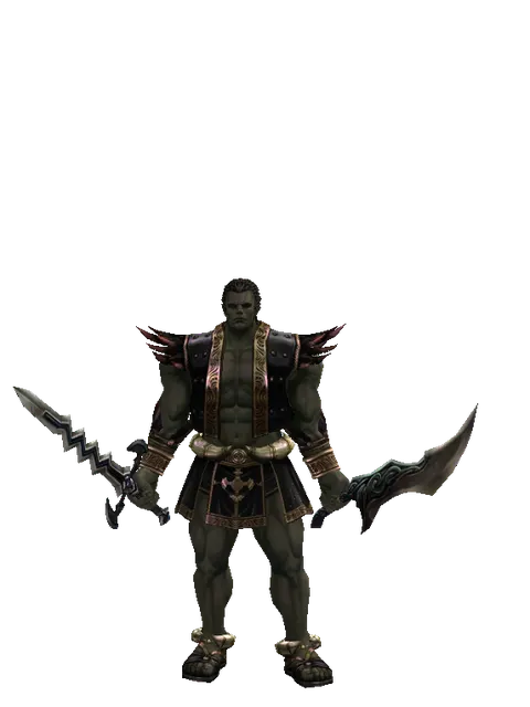 Stormbringer*Sword of Limit on a male Orc fighter, front view
