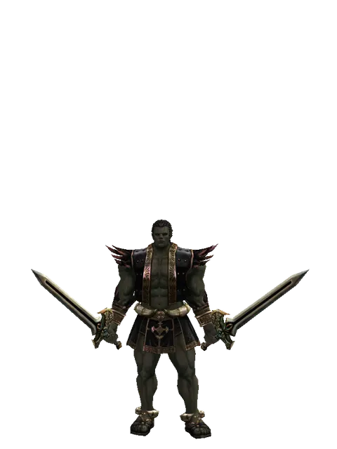 Sword of Delusion*Sword of Delusion on a male Orc fighter, front view