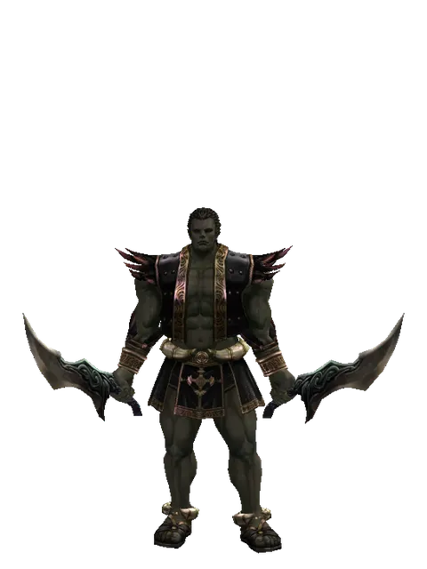 Sword of Limit*Sword of Limit on a male Orc fighter, front view