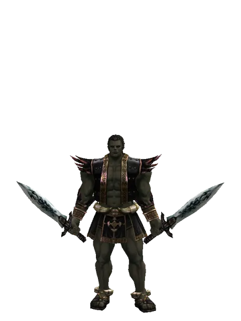 Tsurugi*Tsurugi on a male Orc fighter, front view