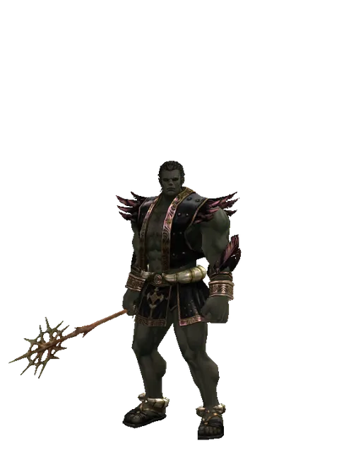Branch of Life on a male Orc fighter, front view