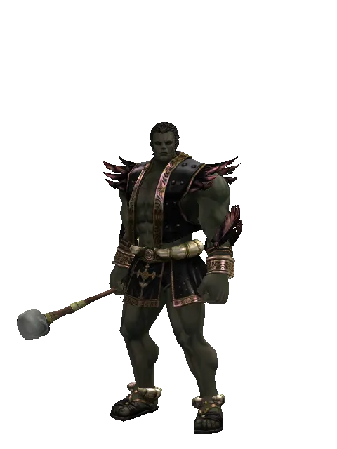 Proof of Revenge on a male Orc fighter, front view