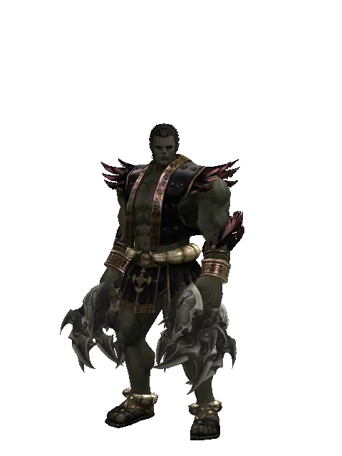Arthro Nail on a male Orc fighter, front view