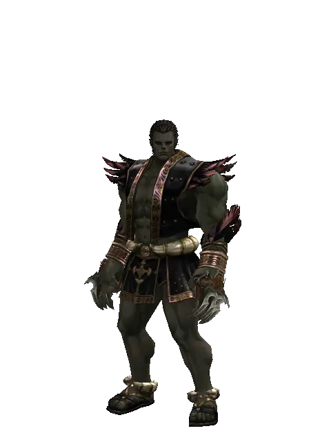 Fist of Butcher on a male Orc fighter, front view