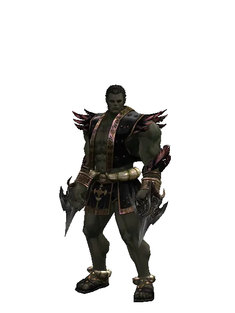 Great Pata on a male Orc fighter, front view