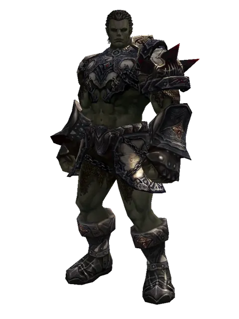 Avadon Heavy Set on a male Orc fighter, front view