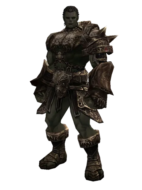 Compound Set on a male Orc fighter, front view