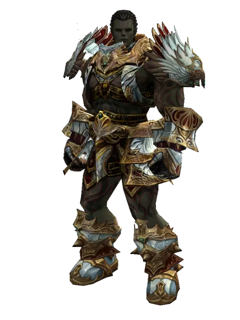 Dynasty [Bard] (heavy armor) on a male Orc fighter, front view