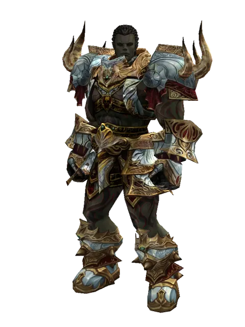 Dynasty [Force Master] (heavy armor) on a male Orc fighter, front view