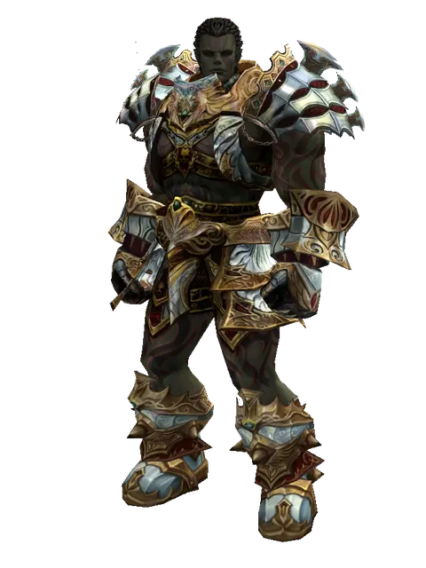 Dynasty [Weapon Master] (heavy armor) on a male Orc fighter, front view