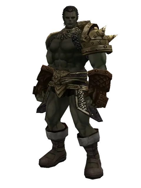 Ubiquitous (heavy armor) on a male Orc fighter, front view