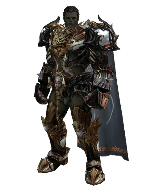 Vesper Set - Heavy on a male Orc fighter, front view