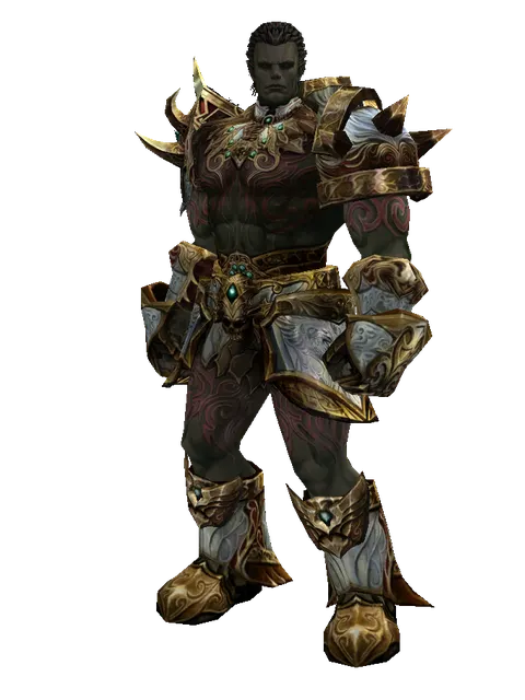 Dynasty Jeweled [Enchanter] (light armor) on a male Orc fighter, front view
