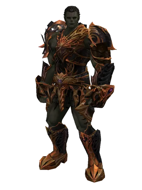 Vesper (light armor) on a male Orc fighter, front view