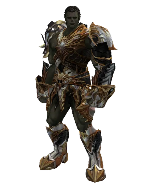 Noble Vesper (light armor) on a male Orc fighter, front view