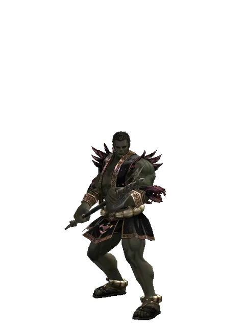 Great Axe on a male Orc fighter, front view