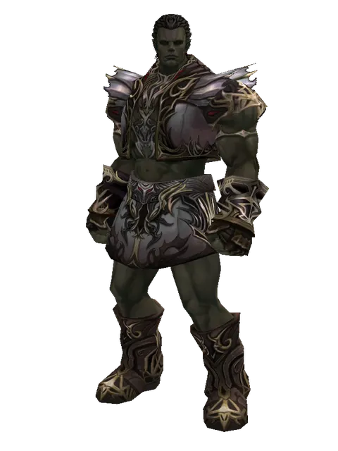 Apella Set - Robe on a male Orc fighter, front view