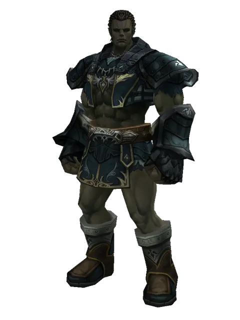 Clan Oath Set - Robe on a male Orc fighter, front view