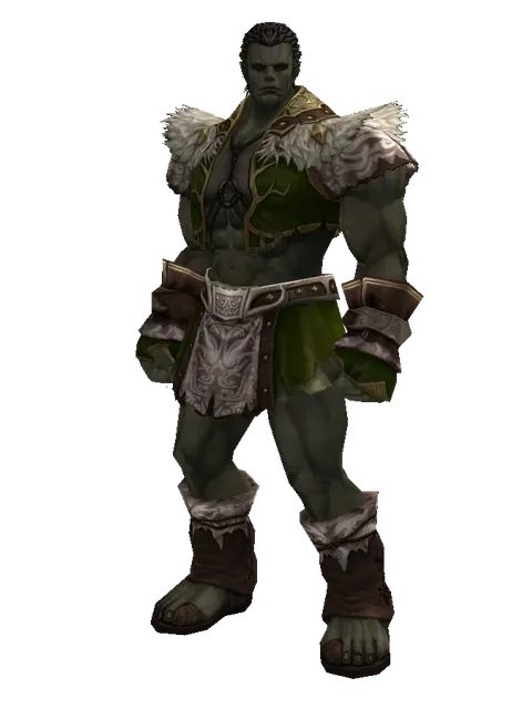 Divine Set on a male Orc fighter, front view